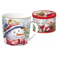 Кружка Снеговик в мет.коробке 0,35 л